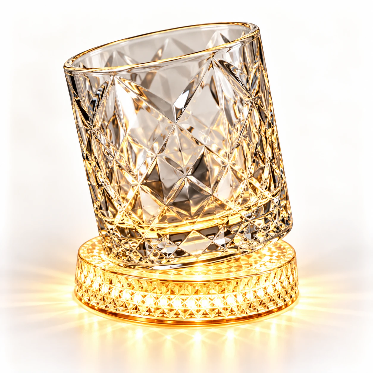 LED Glow Whiskey Glass with Light-Up Base - view 2